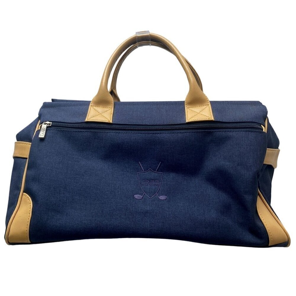 Golf Duffle Bag Navy Blue Embroidered Crest by Tags Lanig